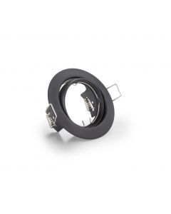 TRIO JURA INBOUWSPOT ROND MAT ZWART