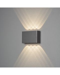 KONSTSMIDE CHIERI POWERLED 230V WANDARMATUUR FLUSH DOUBLE FOUR 11X17CM, 2X 3W