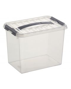 SUNWARE Q-LINE BOX 9L TRANSPARANT/METAAL