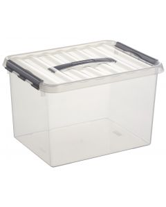 SUNWARE Q-LINE BOX 22L TRANSPARANT/METAAL