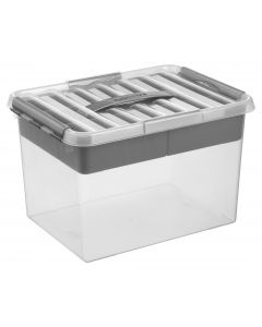 SUNWARE Q-LINE MULTIBOX 22L TRANSPARANT/METAAL