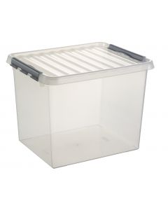 SUNWARE Q-LINE BOX 52L TRANSPARANT/METAAL