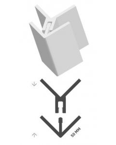 DUMACLIN HOEKPROFIEL KLIK GELAKT TAUPE 2.5M