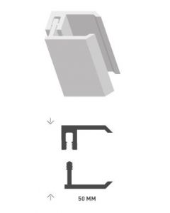 DUMACLIN RANDPROFIEL KLIK GELAKT ANTRACIET 2.5M