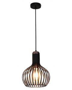 FANTASIA RAGA SUSPENSION 1X E27 NOIR+CUIVRE