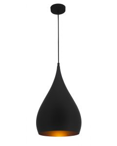 FANTASIA RONIN SUSPENSION DIA25 E27 NOIR/OR