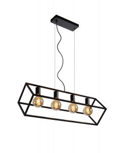 LUCIDE FABIAN - HANGLAMP - 4XE27 - ZWART