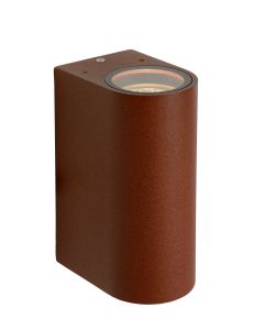 LUCIDE BOOGY - WANDSPOT BUITEN - 2XGU10 - IP44 - ROEST BRUIN