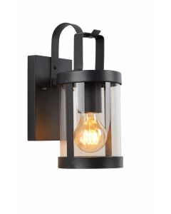 LUCIDE LINDELO - WANDLAMP BUITEN - 1XE27 - IP23 - ZWART