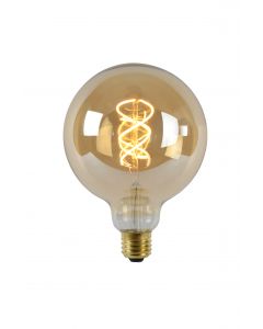 LUCIDE G125 - FILAMENT LAMP - DIA 12,5CM - LED DIMBAAR - E27 - 1X5W 2200K - AMBER