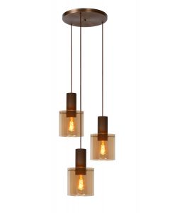 LUCIDE TOLEDO - SUSPENSION - 3XE27 - AMBRE