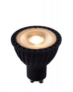 LUCIDE MR16 - LED LAMP - DIA 5 CM - LED DIM TO WARM - GU10 - 1X5W 2200K/3000K - ZWART