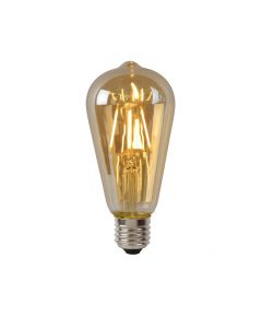 LUCIDE ST64 - FILAMENT LAMP - DIA 6,4 CM - LED DIMB. - E27 - 1X5W 2700K - AMBER