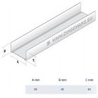 PROFILE EN U 50MM 2.60M U50 0.6MM