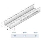 PROFILE EN C 50MM 2.60M C50 0.6MM