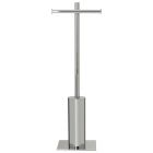 SEALSKIN TUBE SERVITEUR WC - PORTE-ROULEAU PAPIER TOILETTE - BROSSE WC AVEC SUPPORT - AUTOPORTANTE BLANC