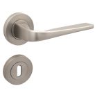 ORO&ORO DEURKLINK FORMA MAT NIKKEL ROSAS ROND SLEUTEL - set