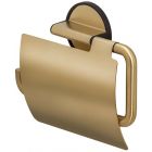 TIGER TUNE PORTE-ROULEAU PAPIER TOILETTE AVEC RABAT LAITON BROSSÉ / NOIR