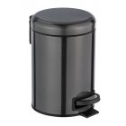 WENKO LEMAN POUBELLE INOX MET NOIR 3L