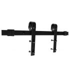 IVANA RAILS DE PORTE COULISSANTE RETRO 1 COMPLET 200CM NOIR