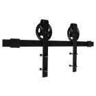 IVANA RAILS DE PORTE COULISSANTE RETRO 2 COMPLET 300CM NOIR