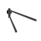 WENKO BOSIO BLACK PORTE SERVIETTE NOIR MAT BLANCH 2 BRAS