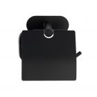 WENKO OREA TURBO-LOC ACIER INOX PORTE-ROULEAU DE TOILETTE/COUVERTURE NOIR MAT