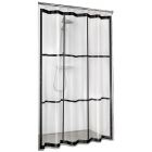 SEALSKIN BRIX RIDEAU DE DOUCHE 180X200 CM PEVA TRANSPARENT / NOIR