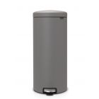 BRABANTIA NEWICON POUBELLE A PEDALE 30L MINERAL CONCRETE GREY