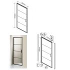 PORTE DE DOUCHE NOIR 88-91X200CM