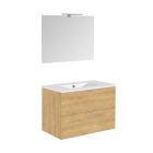 ALLIBERT EUROPACK MEUBLE DE SALLE DE BAINS SET 80CM CHENE ARLINGTON 2 TIROIRS