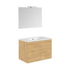 ALLIBERT EUROPACK MEUBLE DE SALLE DE BAINS SET 80CM CHENE ARLINGTON 2 PORTES