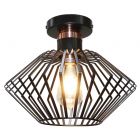 FANTASIA SHURU 1XE27 PLAFONDLAMP ZWART+KOPER