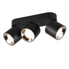 TRIO GUAYANA SPOT PLAFOND 3XGU10 27.3X8CM NOIR