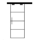 THYS THYTAN SLIDING GLAZEN SCHUIFDEUR BLACKLINE 4R 93X215CM - COMPLETE SET (incl greep en glijsysteem)