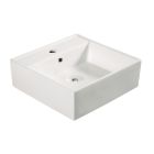 WIESBADEN LARX BASIN SQUARE 46X46CM CERAMIC GLOSS WHITE 323400