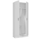 ARMOIRE DE RANGEMENT WALT HAUTE DOUBLE BLANC 73X37X180CM