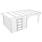 TUINHUIS MODERN 330X270CM + LUIFEL 300CM *