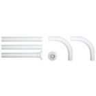 SEALSKIN SEALLUX ENSEMBLE BARRE DE RIDEAU DE DOUCHE BLANC