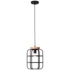 BRILLIANT GWEN SUSPENSION E27 MAX 1X40W NOIR/BOIS