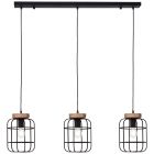 BRILLIANT GWEN SUSPENSION E27 MAX 3X40W NOIR/BOIS
