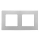 LEGRAND AFDEKPLAAT 2VOUDIG VERTICAAL/HORIZONTAAL NILOE ALUMINIUM