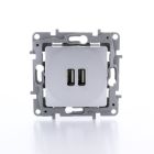 LEGRAND DUBBELE USB-LADER NILOE GRIJS