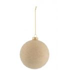 J-LINE BOULE NOEL PERLE VERRE BEIGE M