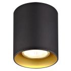 FANTASIA BABAR PLAFONNIER NOIR/OR ROND GU10