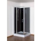 CABINE DE DOUCHE EVAN GAUCHE 90X90X205CM NOIR/CHROME
