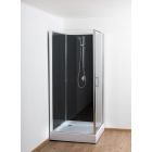 DOUCHECABINE EVAN RECHTS 90X90X205CM ZWART/CHROOM