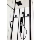 FRAN DOUCHECABINE THERMOSTATISCH LINKS 115X85X220CM ZWART/WIT