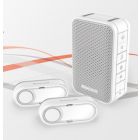 HONEYWELL SET DEURBEL DRAADLOOS+2DRUKKNOPPEN WIT