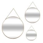 ATMOSPHERA HANGSPIEGEL METAAL ROND GOUD 3ST